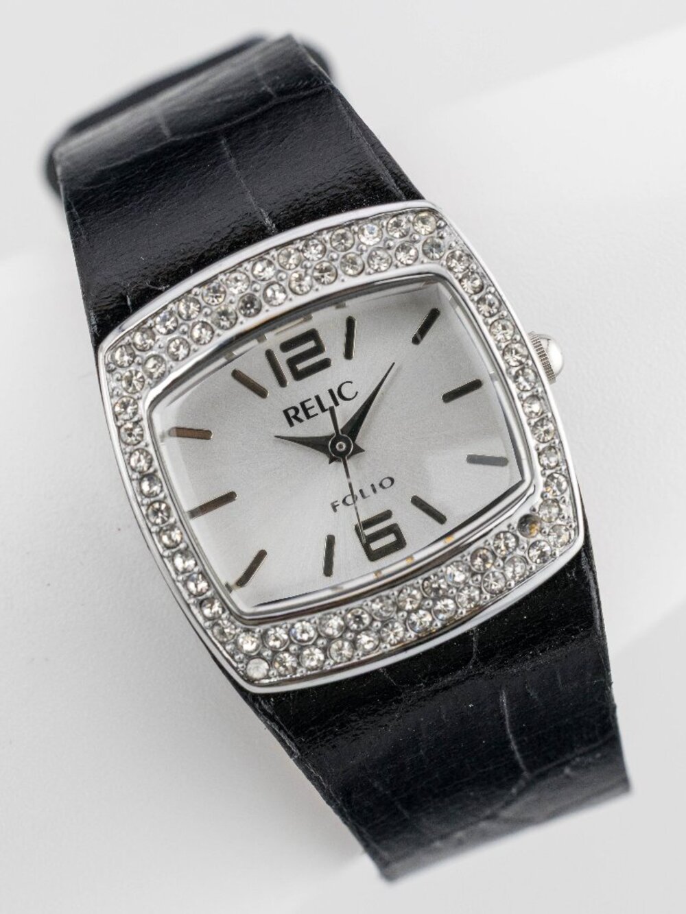 Relic ZR33566 Genuine Leather Band Quartz Analog Women's Watch New Battery